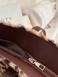 Leopard Faux-Fur Tote Bag