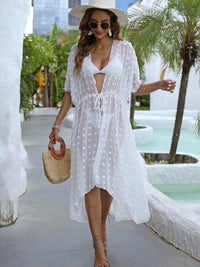 Swiss Dot Sheer Beach Cover Up Maxi Dress