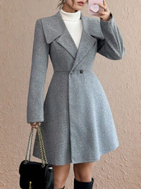 Tailored Double-Breasted Wool-Blend Coat