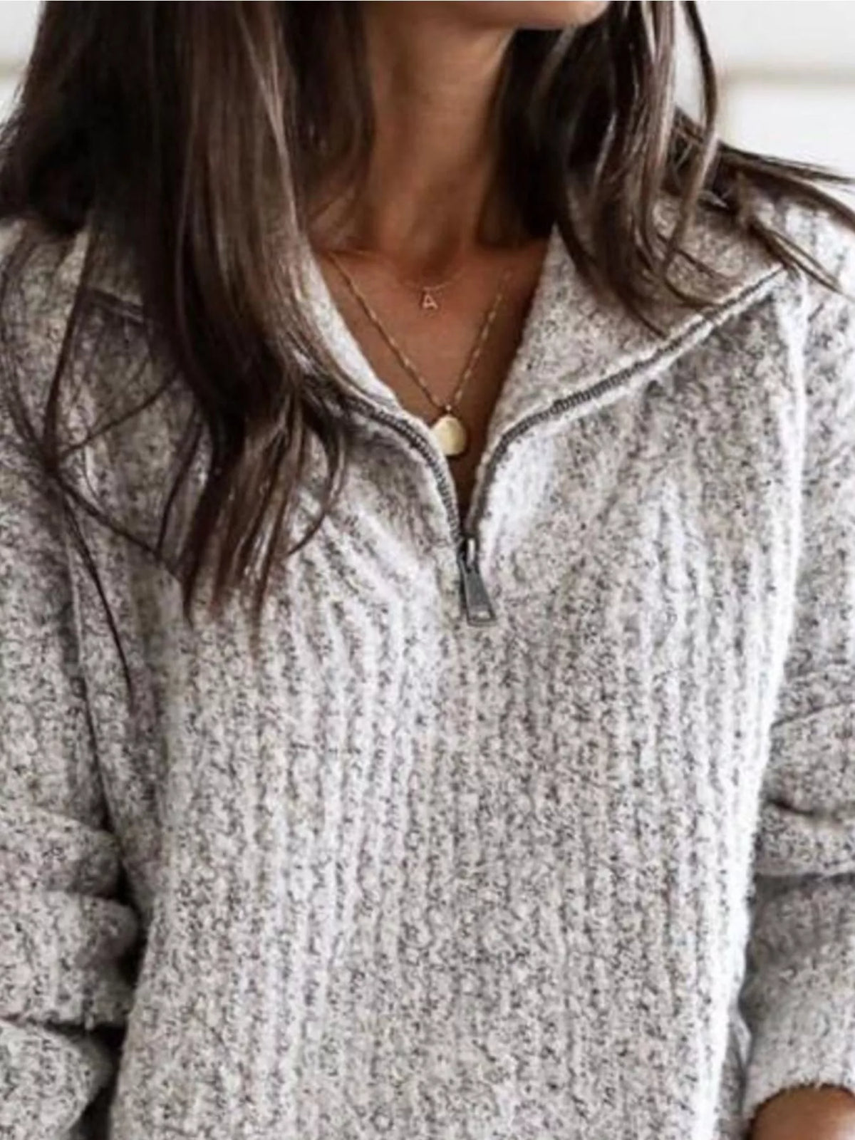 Textured Half-Zip Jumper