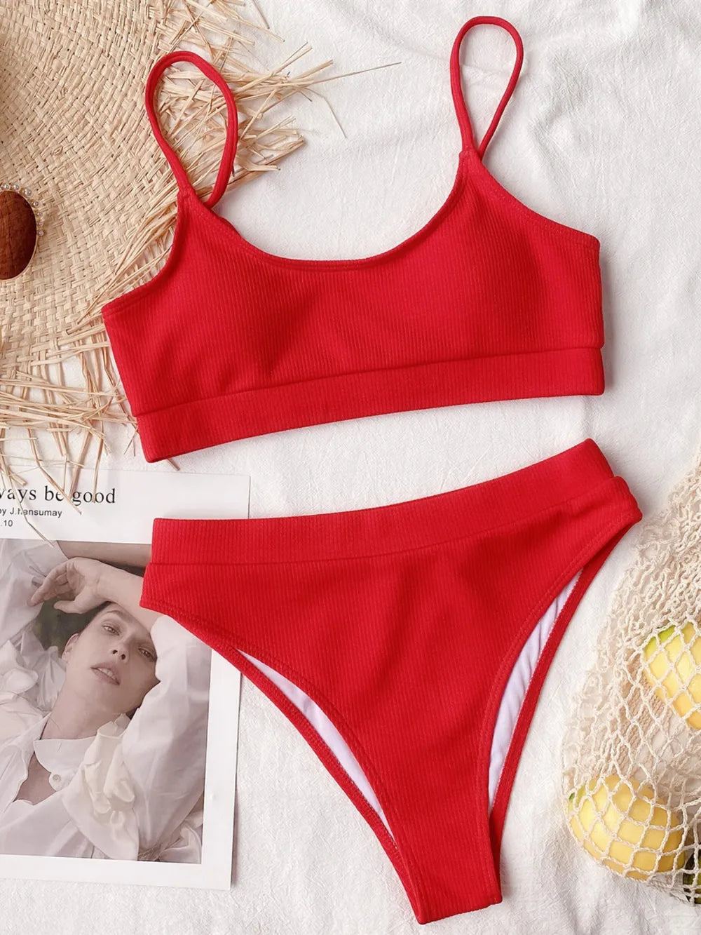 Lilac Scoop-Neck Two-Piece Swim Set