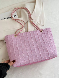 Pastel Tweed Chain Shoulder Bag