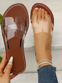 Barely-There Clear Strap Sandals