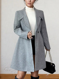 Tailored Double-Breasted Wool-Blend Coat