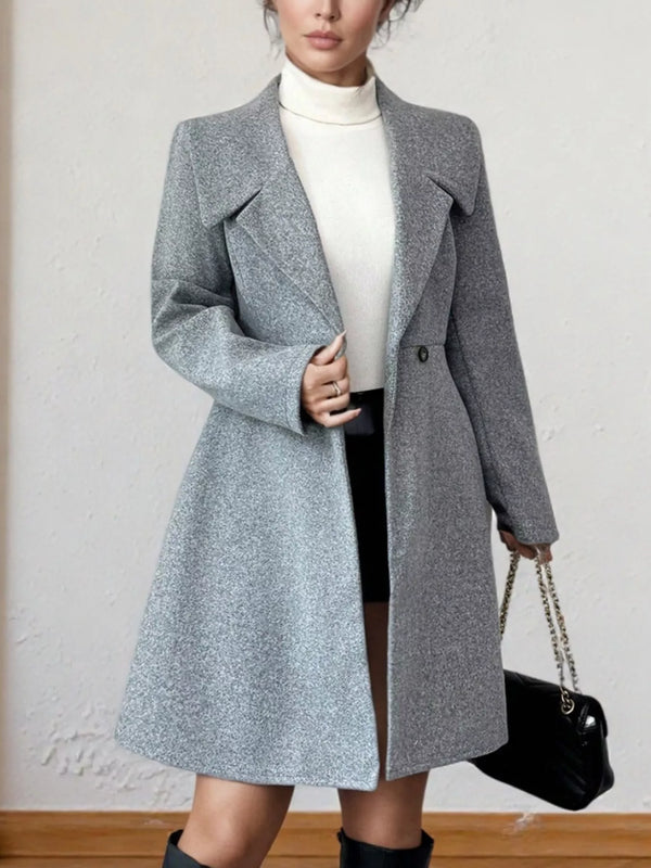 Tailored Double-Breasted Wool-Blend Coat