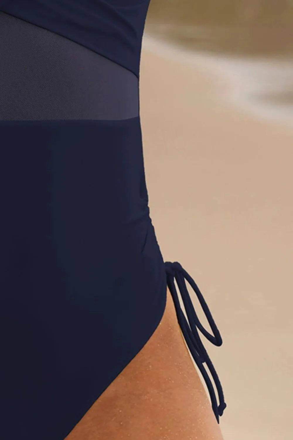 Charcoal Ruched Plunge Swimsuit