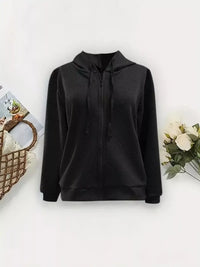 Everyday Textured Zip-Up Hoodie