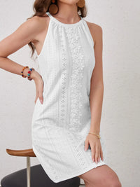 Broderie Anglaise Sleeveless Mini Dress