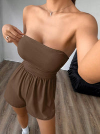 Strapless Ruched Bandeau Playsuit