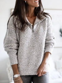 Textured Half-Zip Jumper